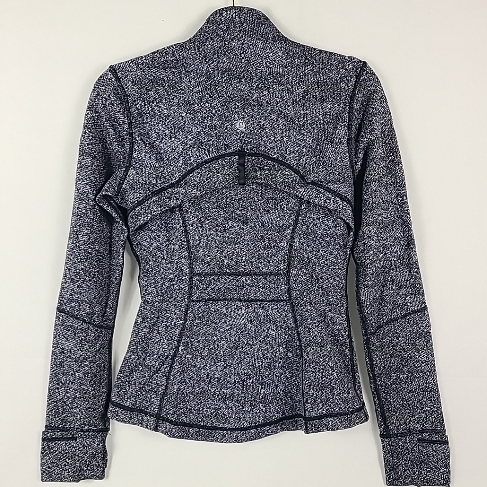 Lululemon Women's Define Full Zip Fusion Jacquard Black Violet Viola Sz 6 - Picture 6 of 7